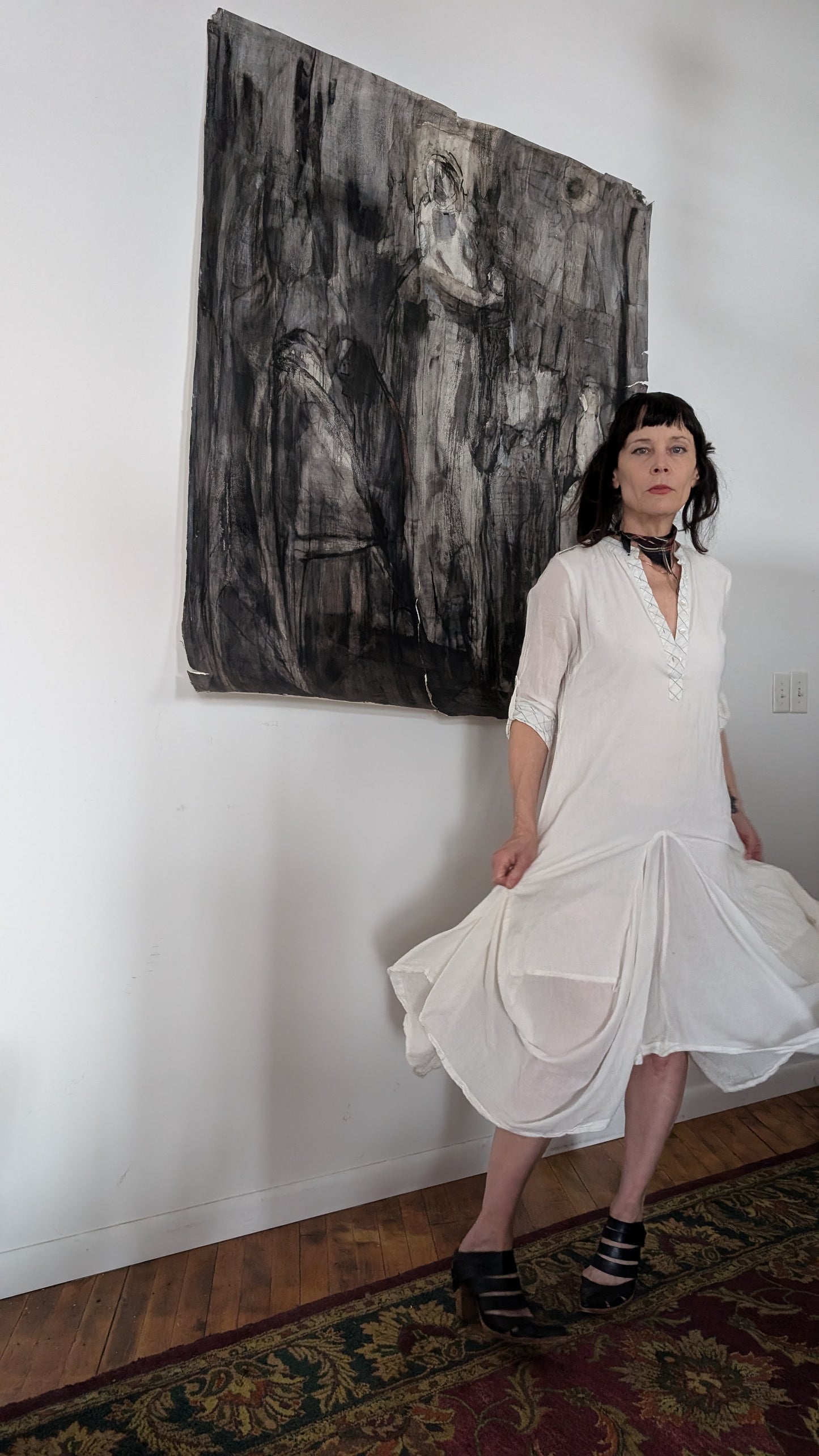 Market Dress. Cotton Voile.