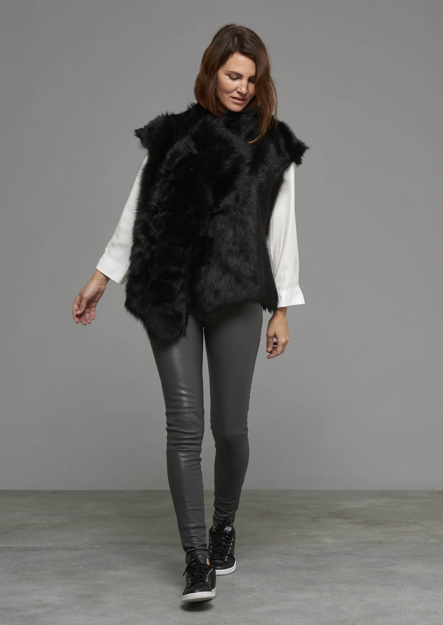 Sleeveless Shearling Jacket