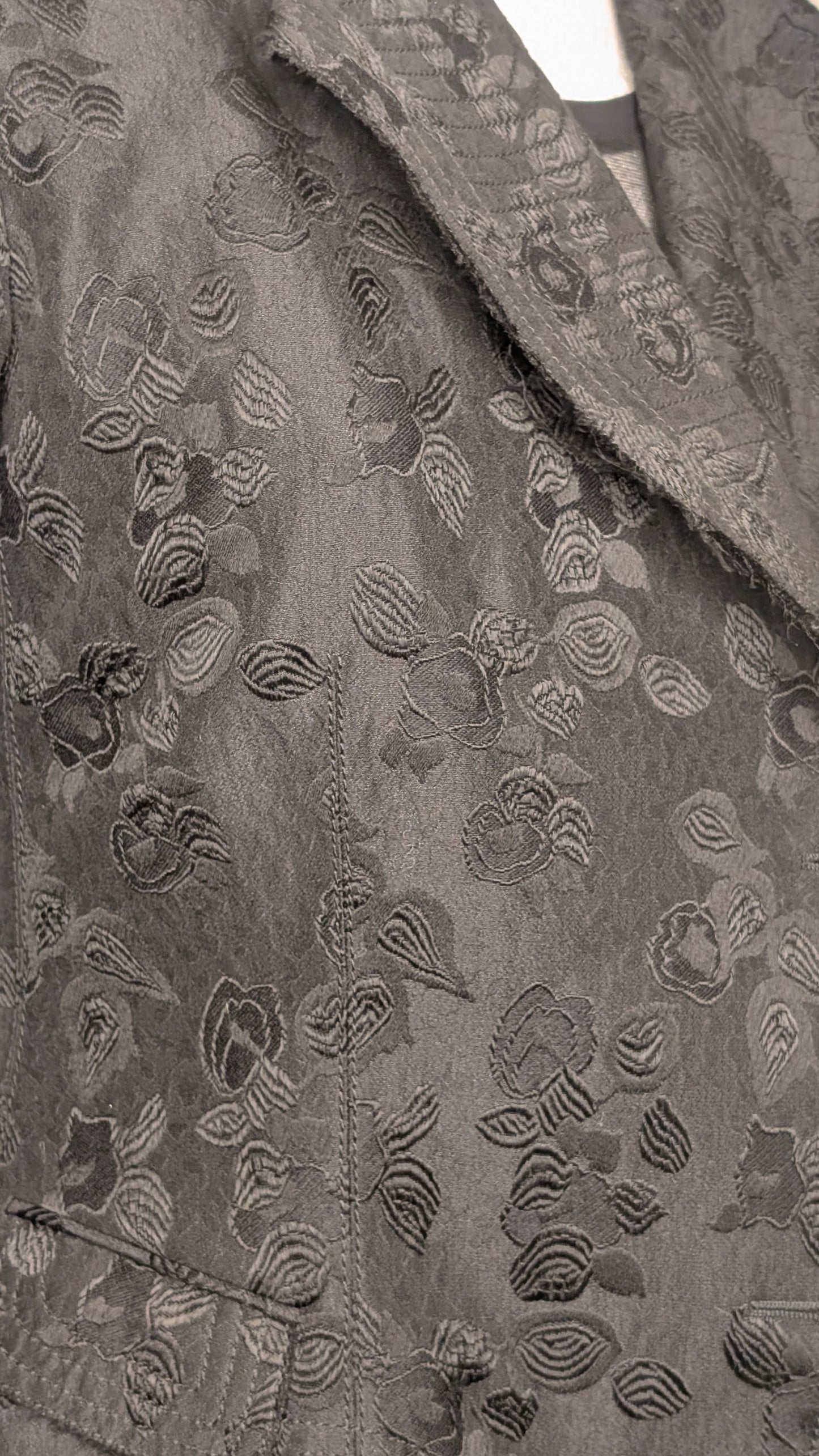 Victorian Jacket. Wool Silk Jacquard. S.