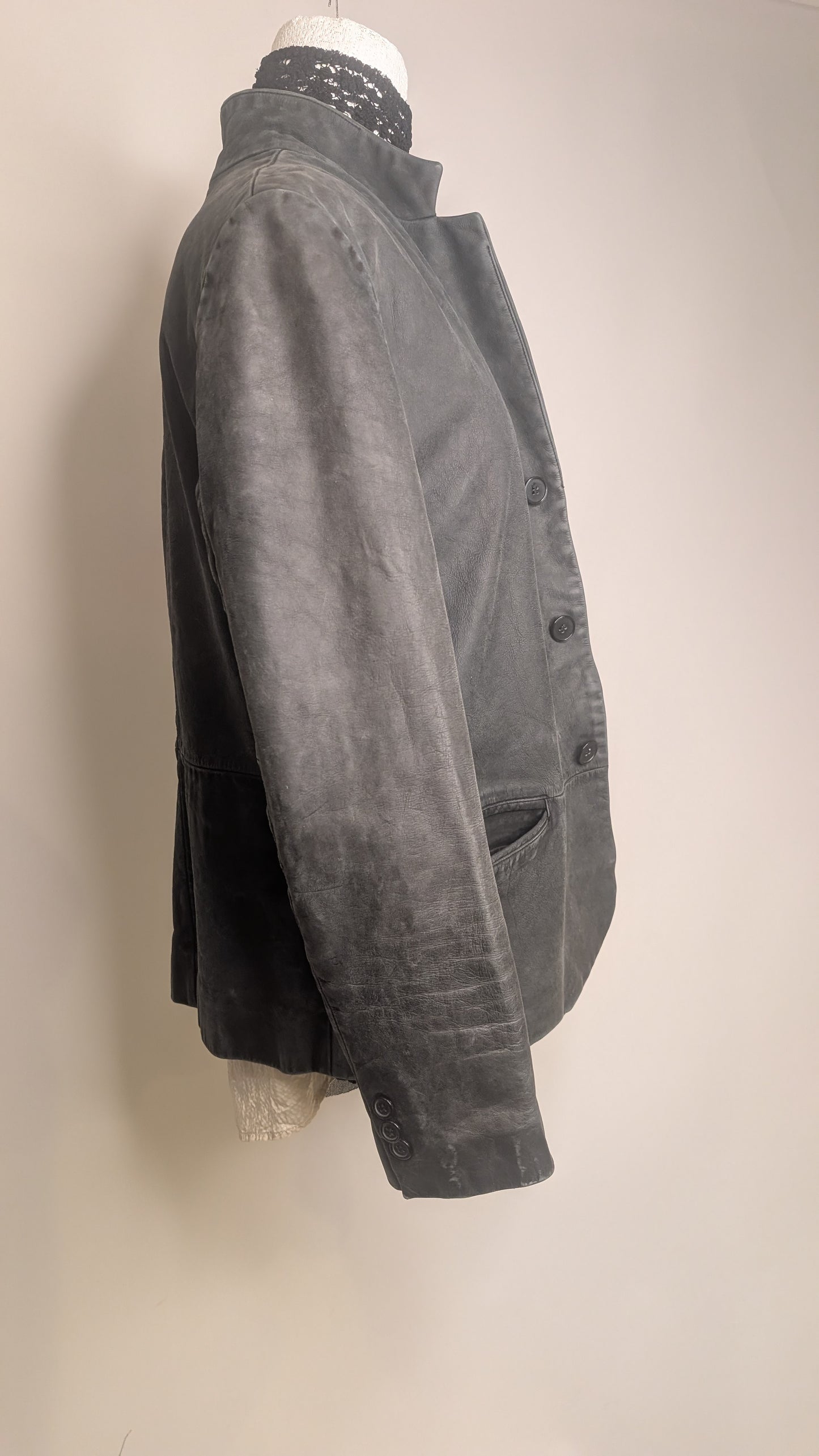 Blazer. Washed Leather.  BoyStyle.