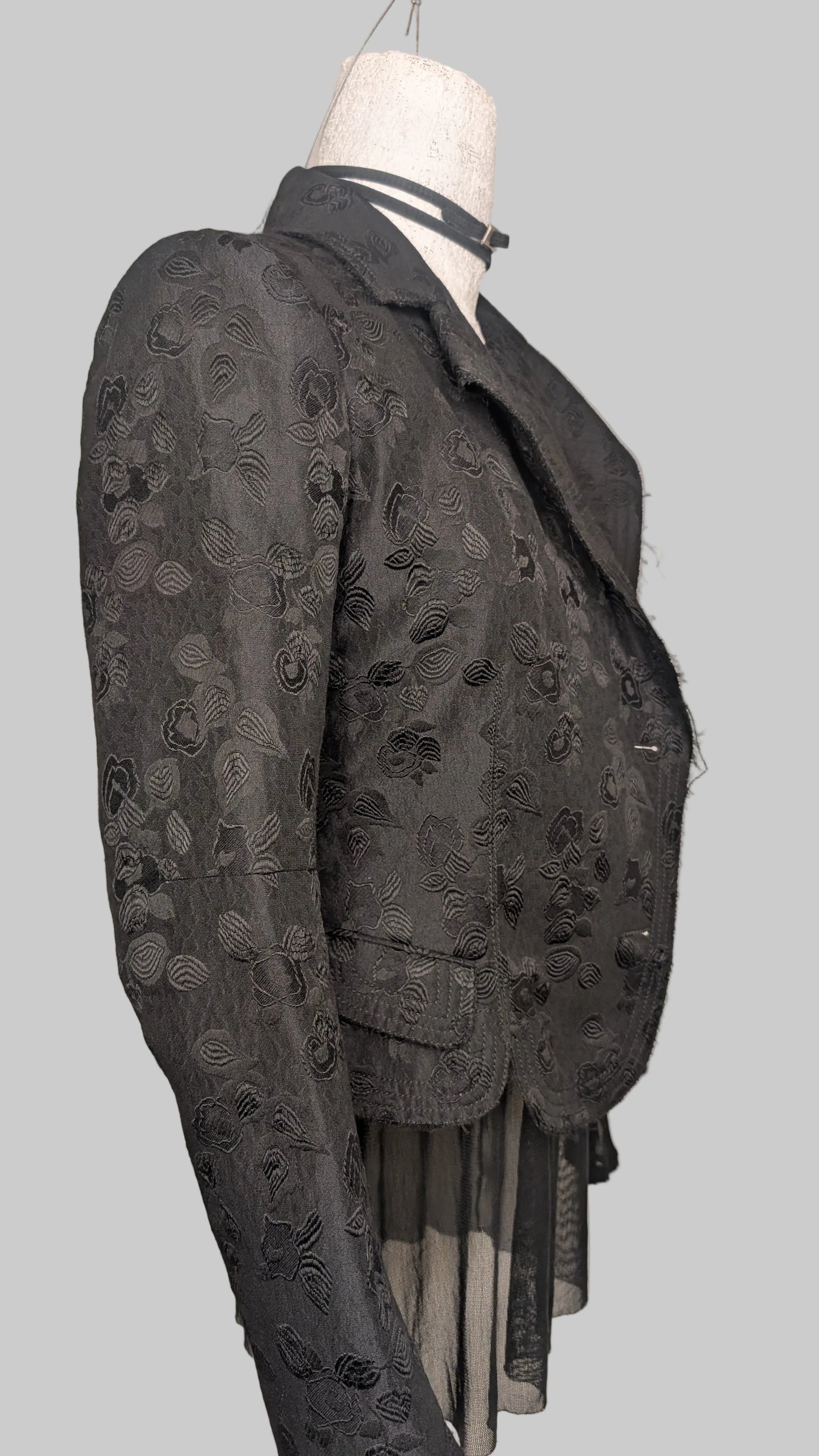Victorian Jacket. Wool Silk Jacquard. S.