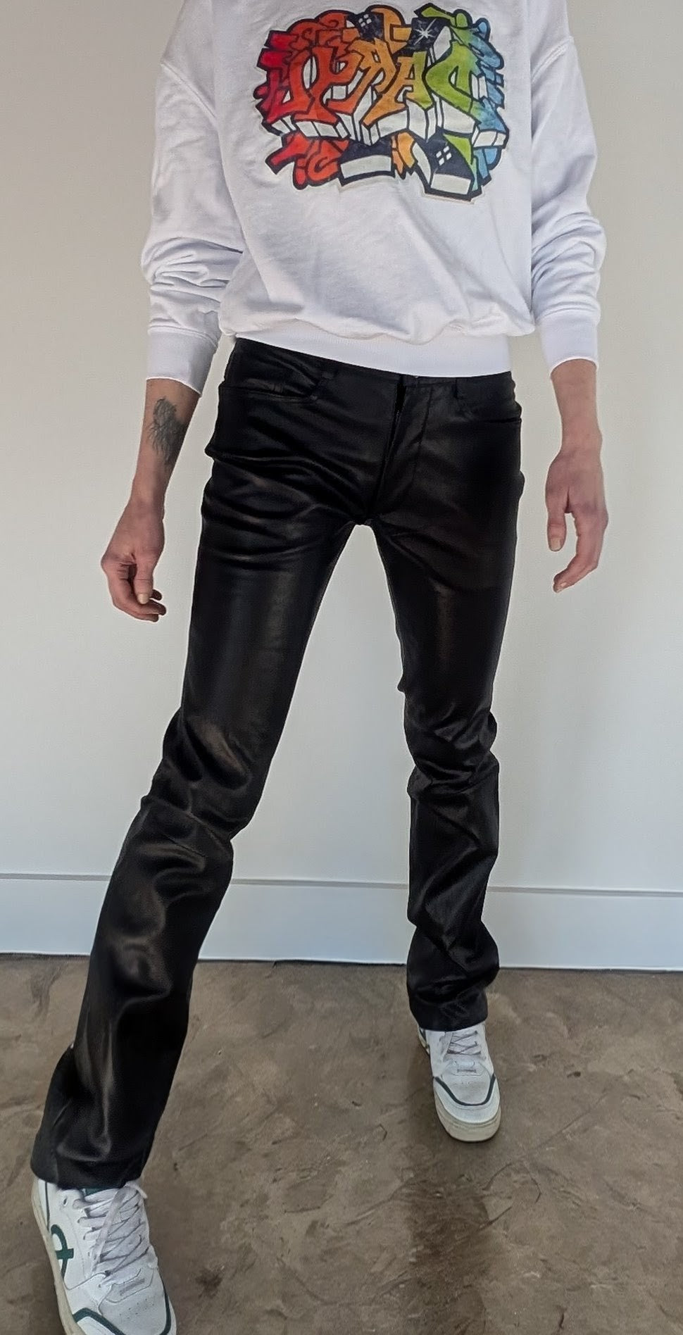 Stretch Lamb Leather Jean
