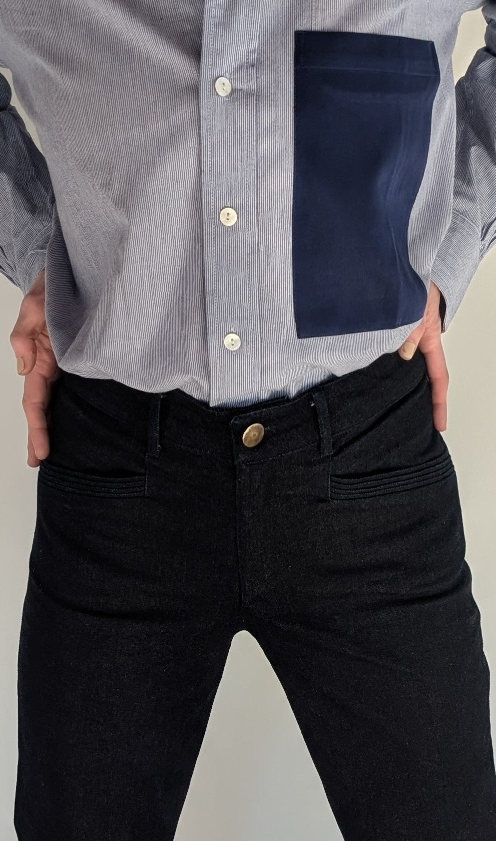 Straight leg Jean. Stretch Denim.