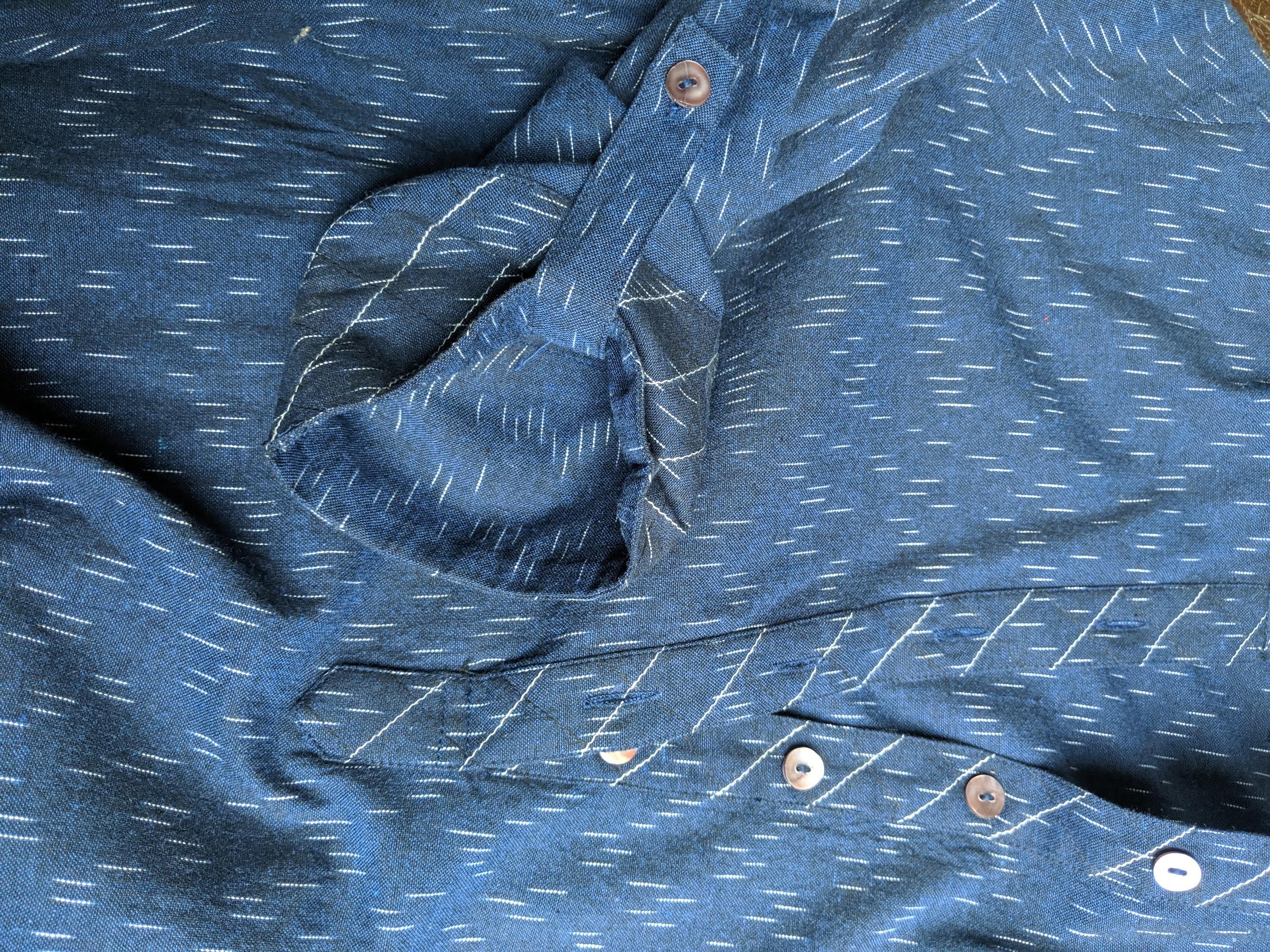 Indigo Ikat Detail.