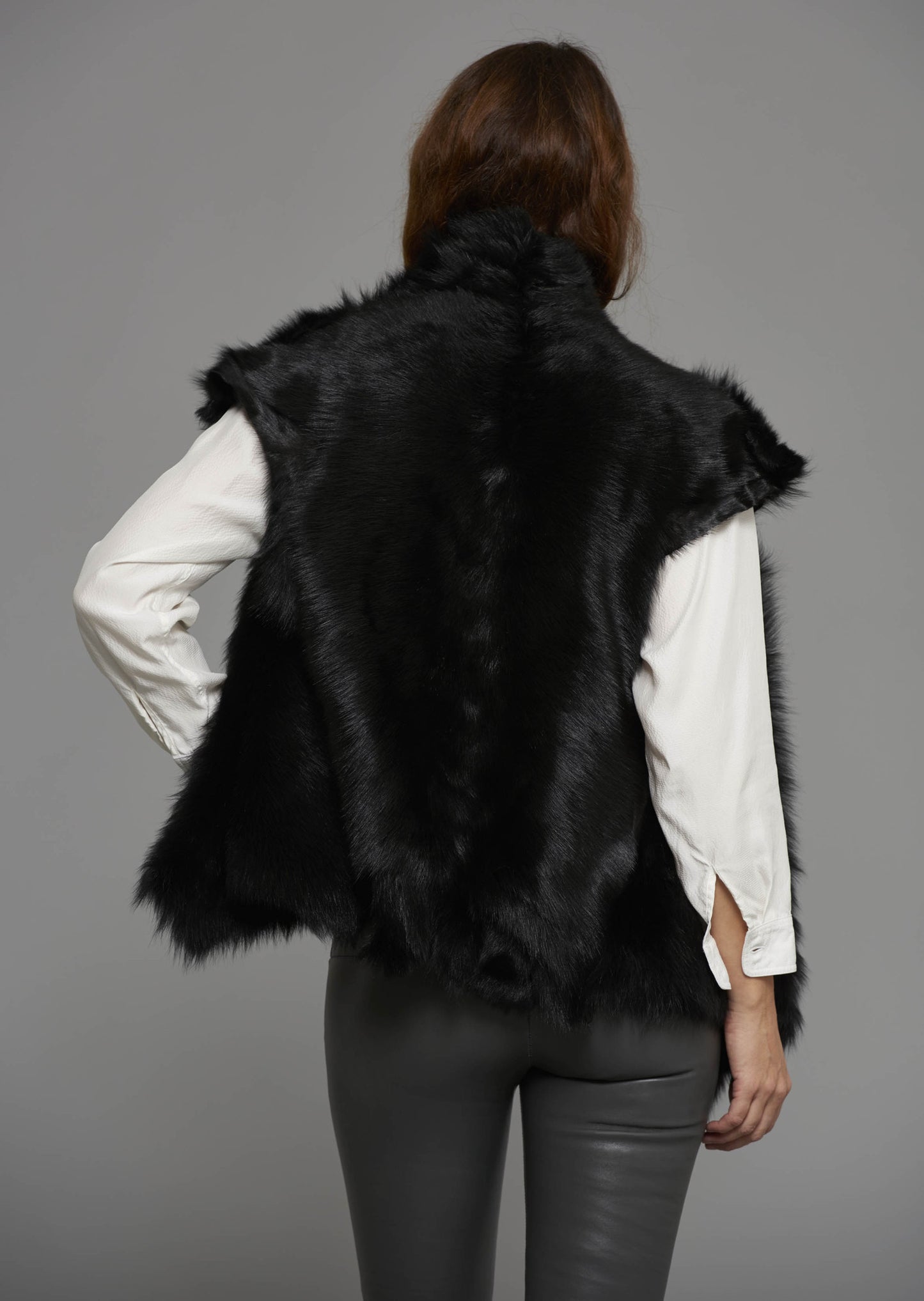 Sleeveless Shearling Jacket