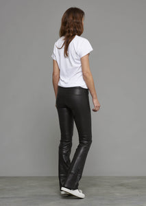 Stretch-Leather Bootleggings