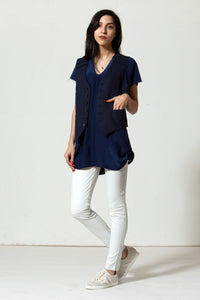 Indigo Silk Empty Top