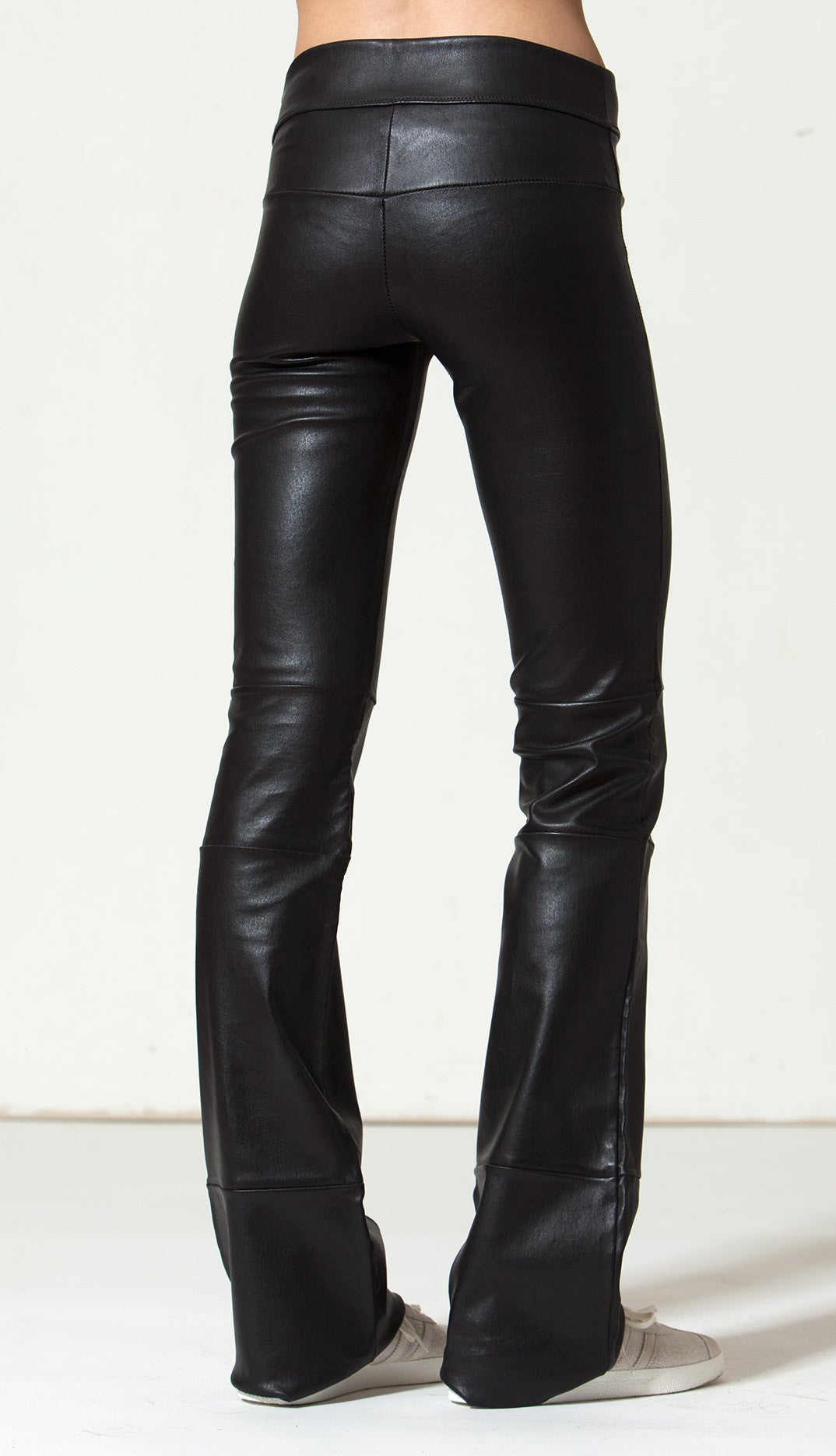 Stretch Lamb Leather Bootleggings