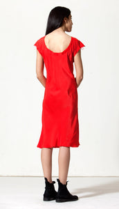 Rodilla Dress: Fire Engine Red