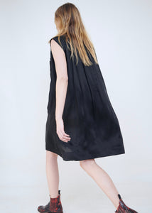 Sleeveless shirt dress. Hera Dress,Silky Cupro
