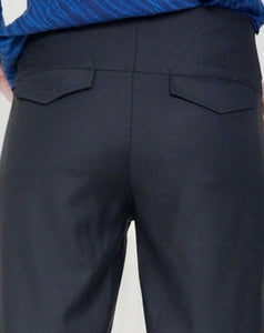 Drawstring Waist Pants -Fine Wool Suiting.