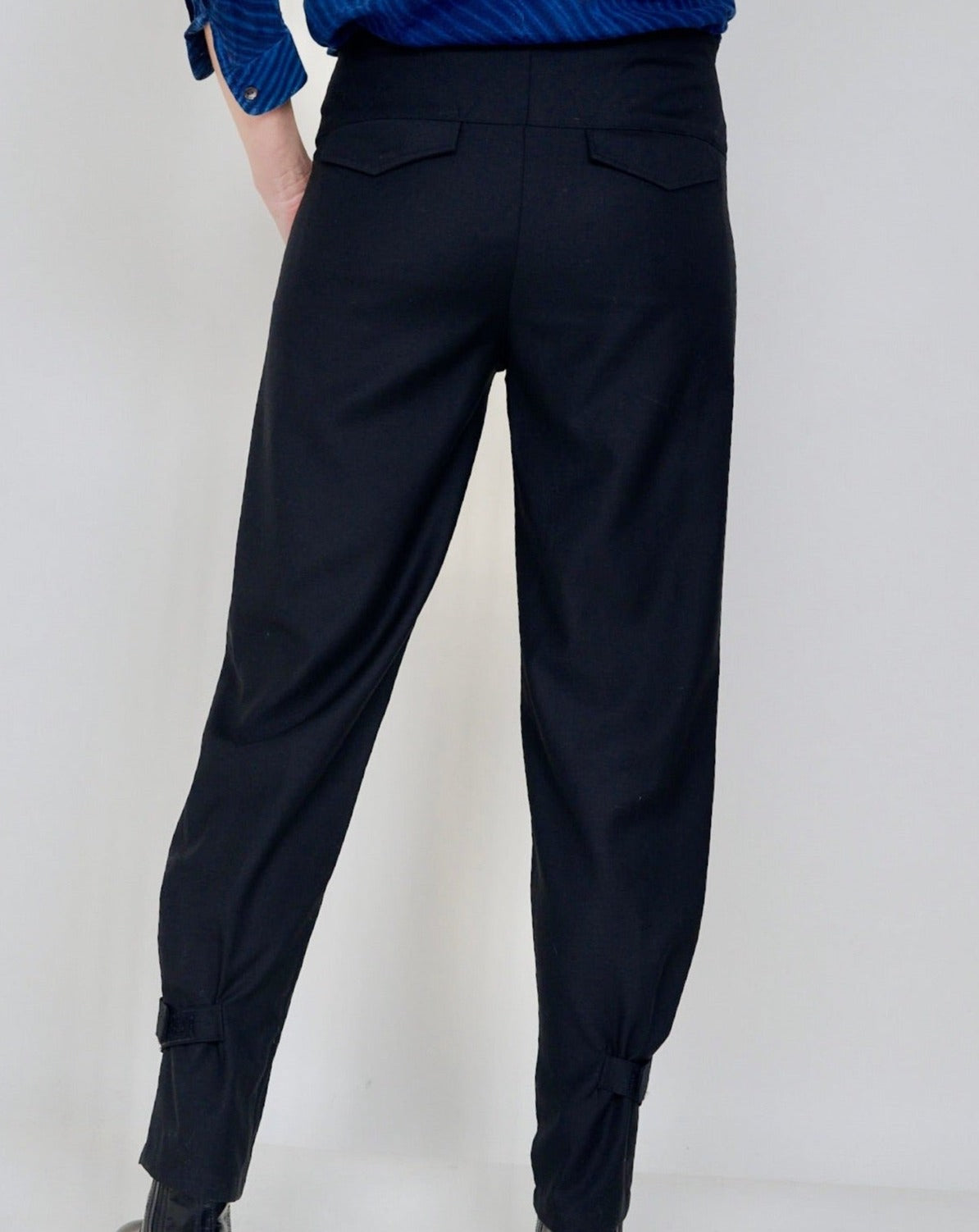 Drawstring Waist Pants -Fine Wool Suiting.