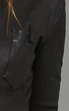 Stretch-Leather Shirt Jacket