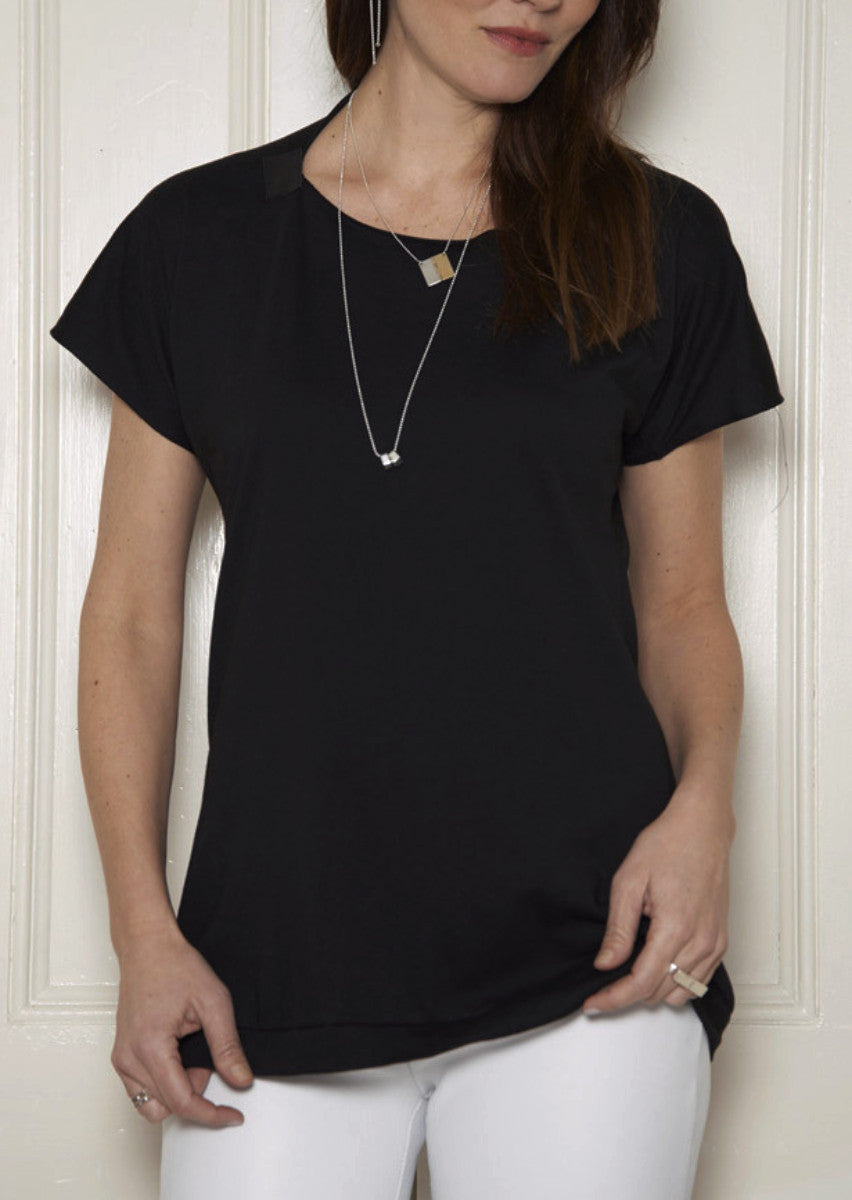Slashneck Empty T: Black