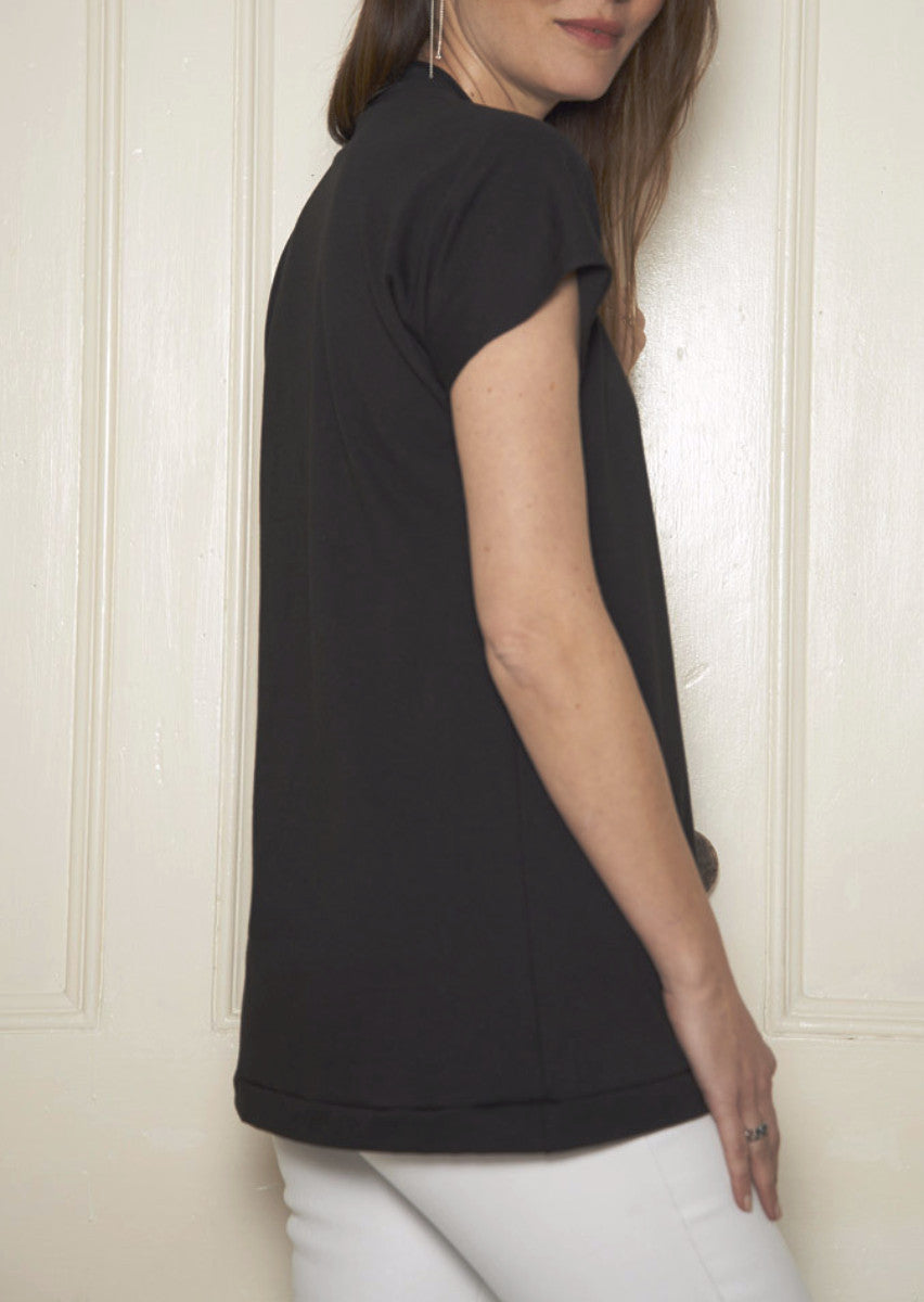 Slashneck Empty T: Black