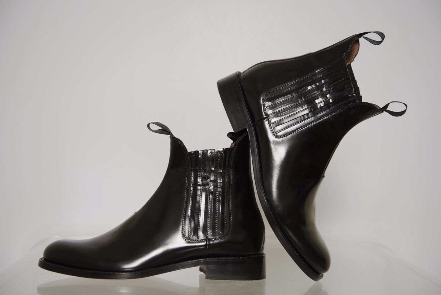 Chelsea Girl Boot. Black Spazzolato