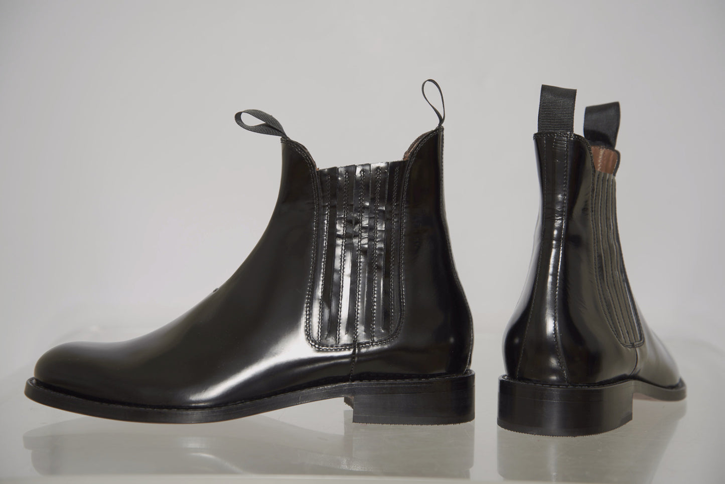 Chelsea Girl Boot. Black Spazzolato
