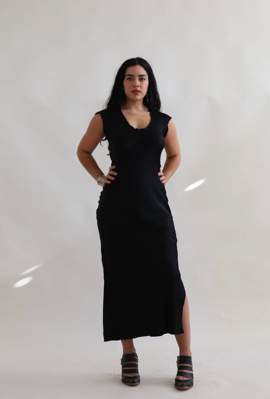 Ankle Grazer Dress: Black.