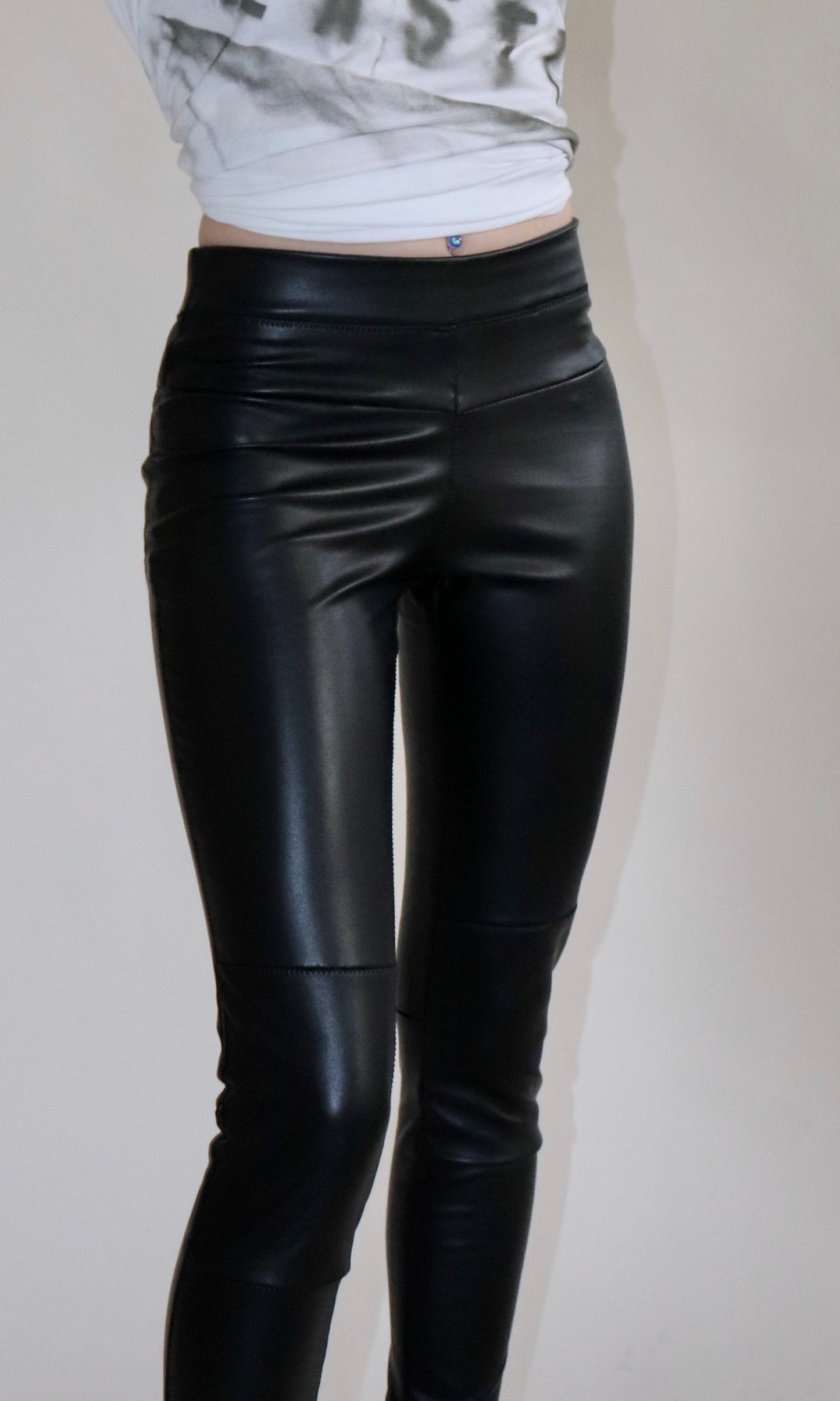 Faux Leather Classic Leggings