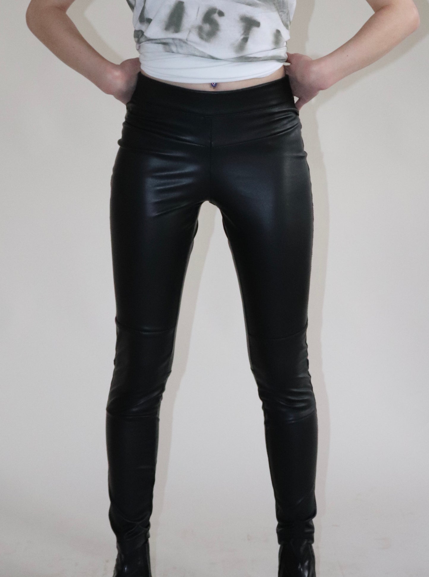 Faux Leather Classic Leggings