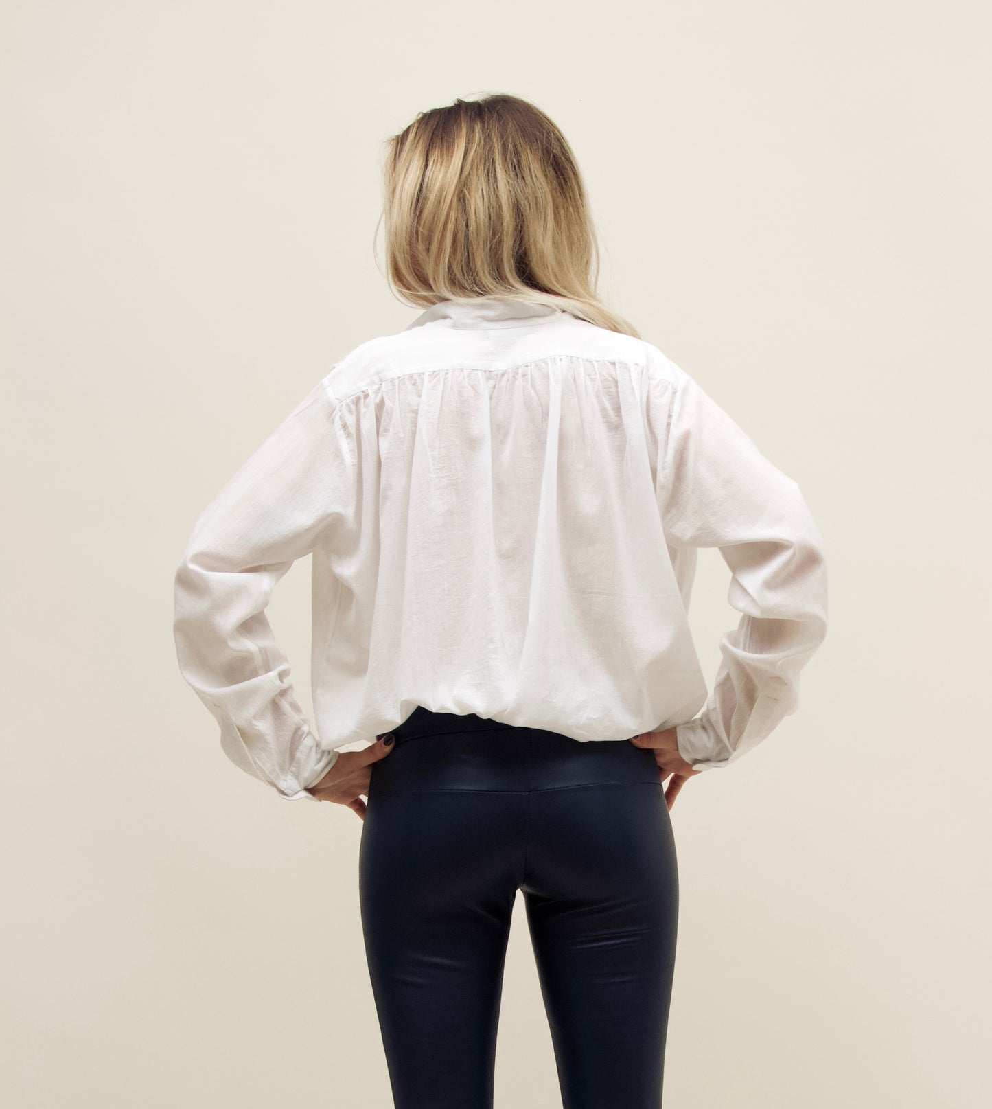 Stretch Lamb Leather Classic Leggings, Atlantic Blue