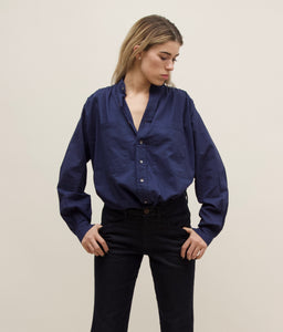 Pintucked Indigo Rinse Stretch Denim Flares