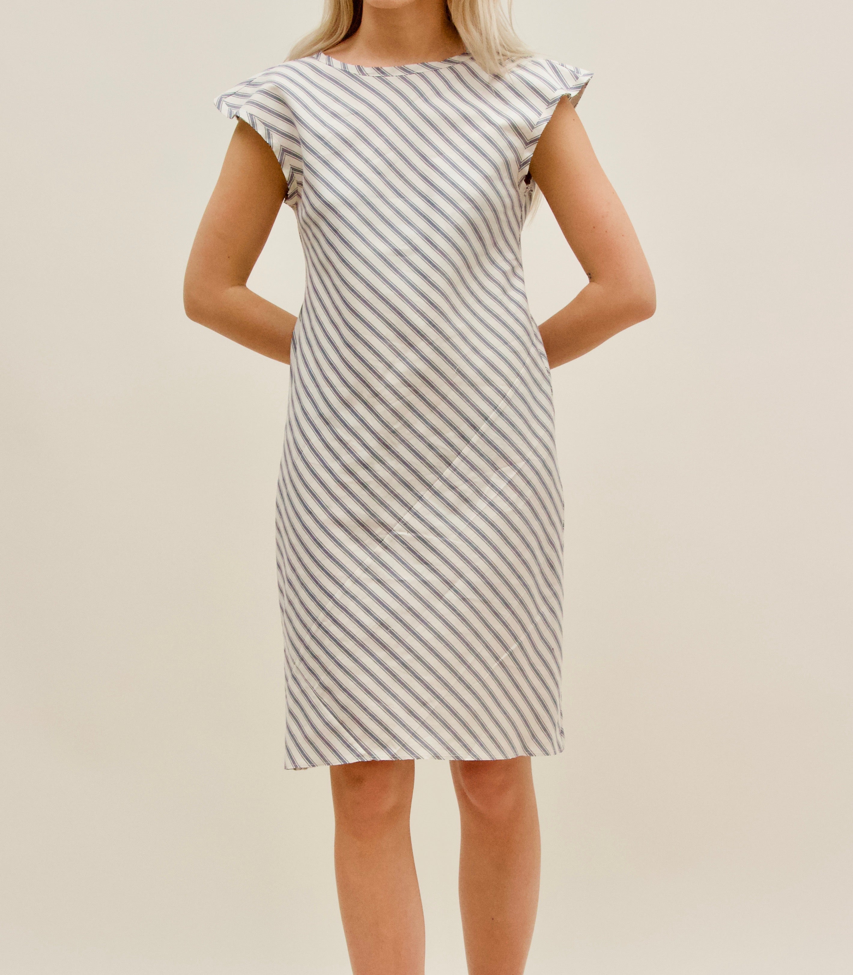 Rodilla Dress Ticking Striped Cotton