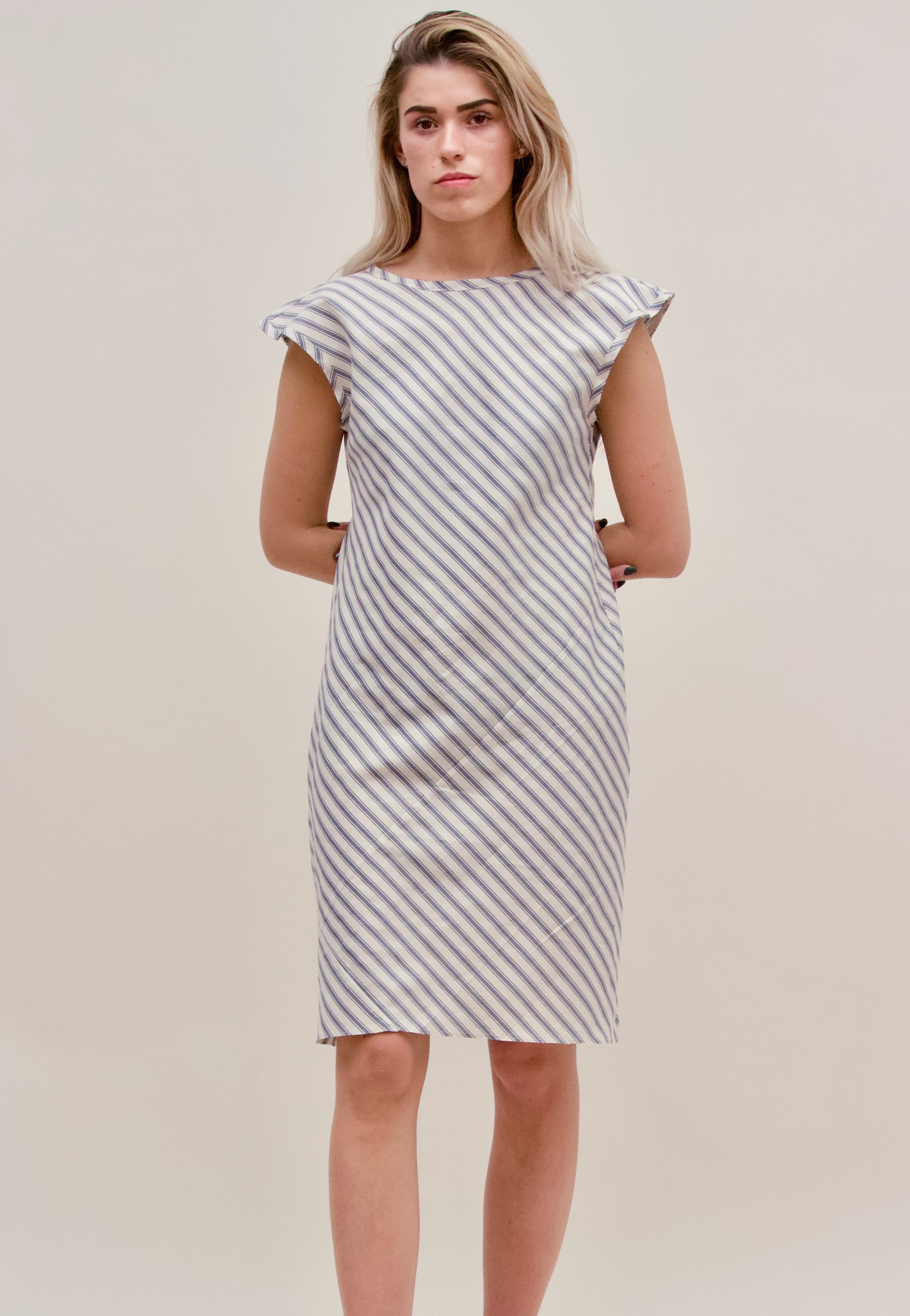 Rodilla Dress Ticking Striped Cotton