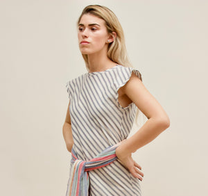 Rodilla Dress Ticking Striped Cotton