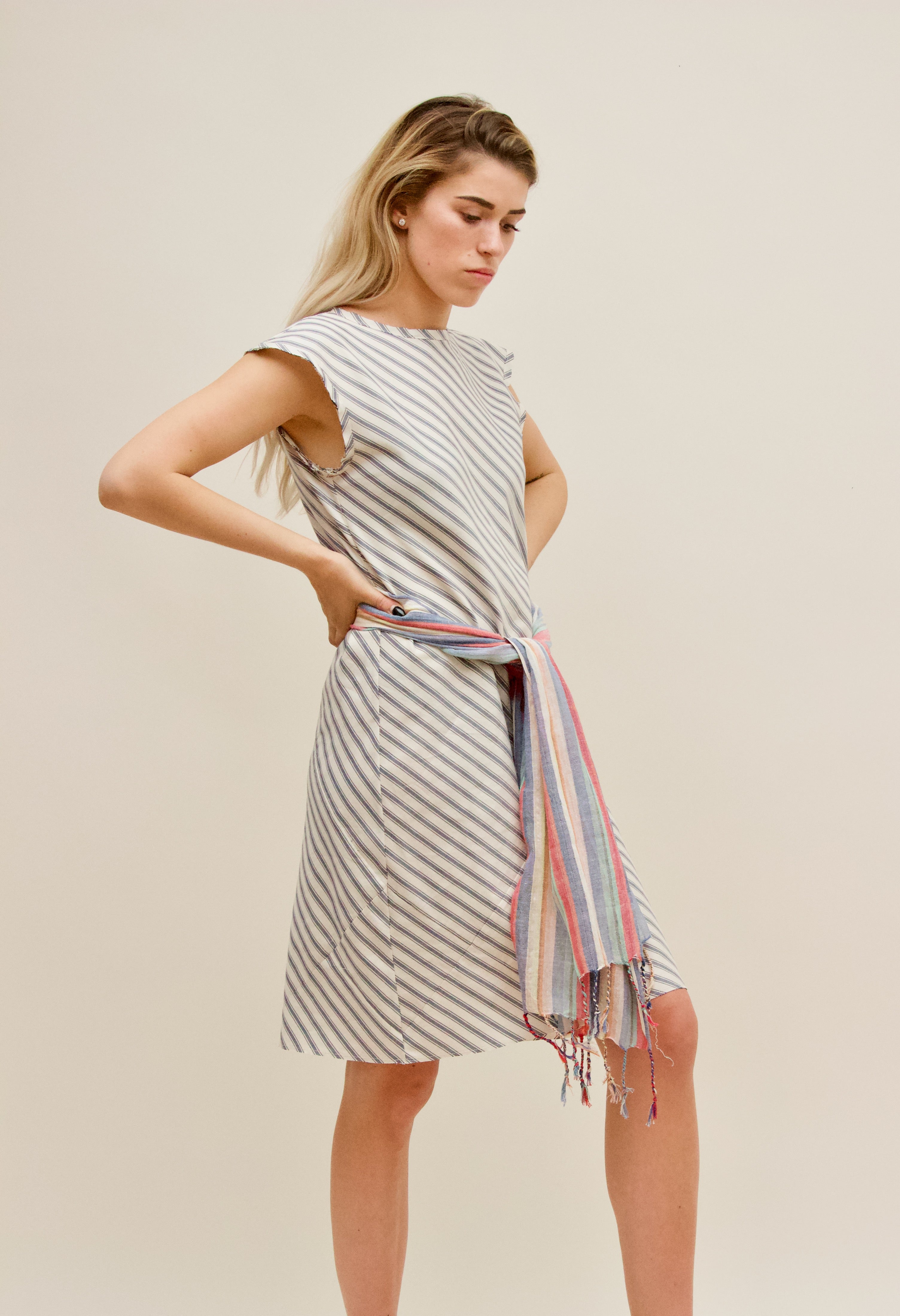 Rodilla Dress Ticking Striped Cotton