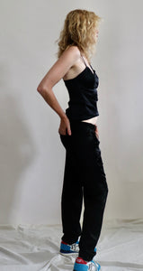 Drawstring Waist Pants - Matte Satin Cupro.