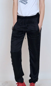 Drawstring Waist Pants - Matte Satin Cupro.