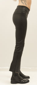 Cropped Stretch Leather Bootleggings