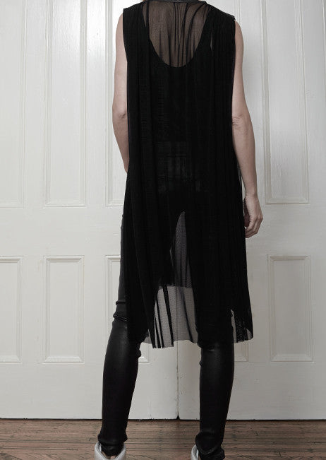 Sheer Stretch Silk Tulle Tunic