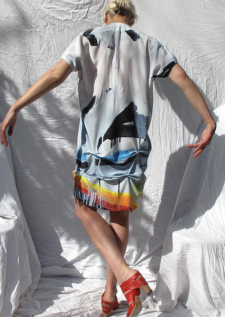 Empty Dress. Silk Spencer Sweeney artist print.